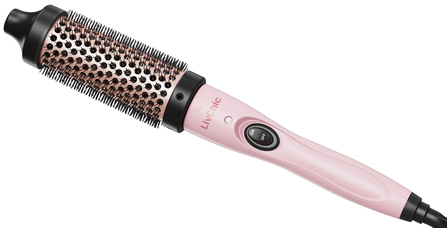 Sikat Termal LivChic 1 1/2 Inch Sikat Bulat Berpemanas Tampilan Blowout 