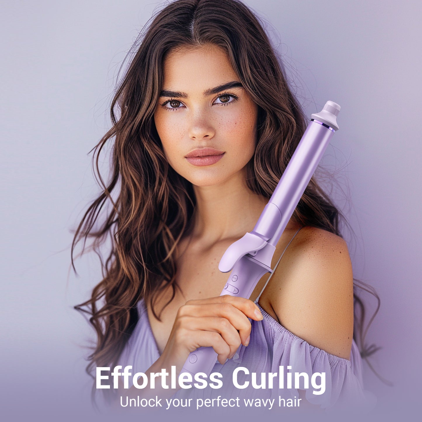 LivChic Rotating Curling Iron Automatic Hair Curler 1.25 inch Barrel for All Hair Types Dual Voltage